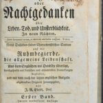Strona tytułowa niemieckiego przekładu Nocy Younga (1768)