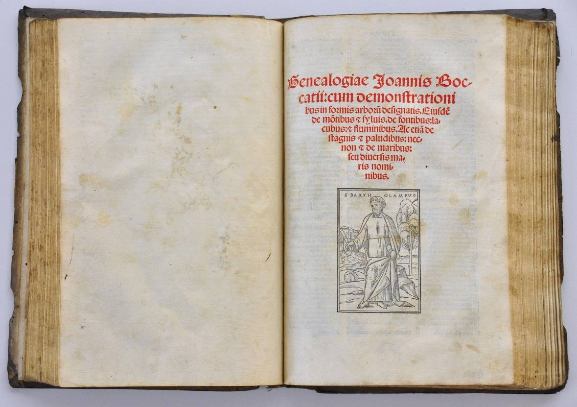 Strona tytułowa De genealogia deorum gentilium (1511)