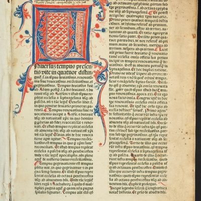 Rubrykowany Prolog do norymberskiego inkunabułu Legendaaurea (1478) z Biblioteki Szersznika