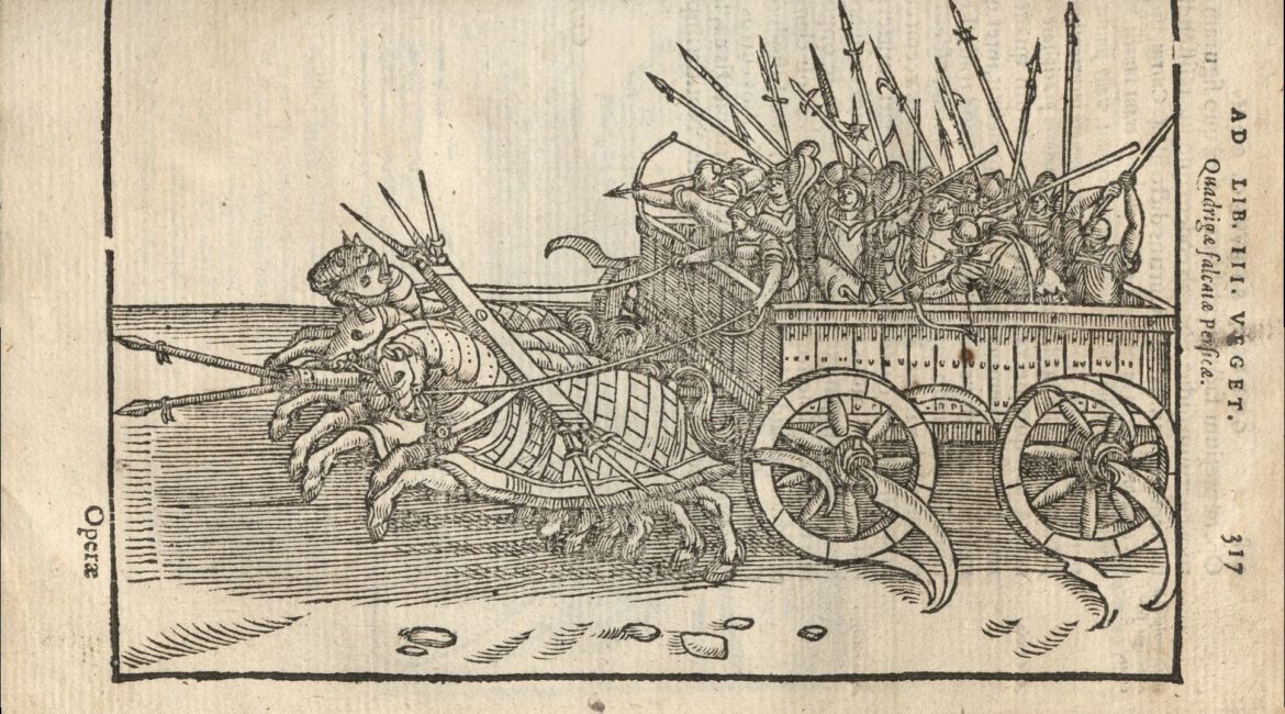 Ciężkozbrojny rydwan rzymski (Lugduni Batavorum, 1592)